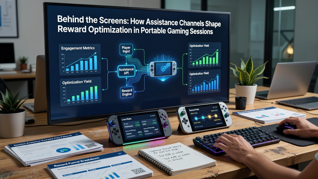 Support dashboard displaying analytics on reward claims and player assistance interactions during mobile sessions