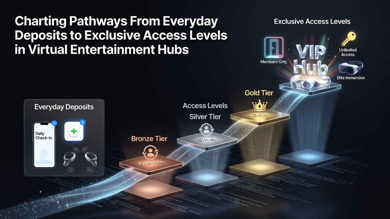 Illustration of loyalty tier progression and exclusive access benefits in online entertainment hubs