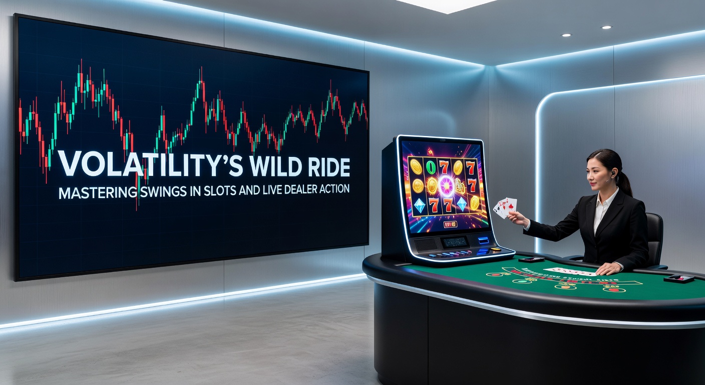 Live dealer blackjack table in action, with cards dealt and chips stacked, capturing the real-time tension of variance-driven decisions